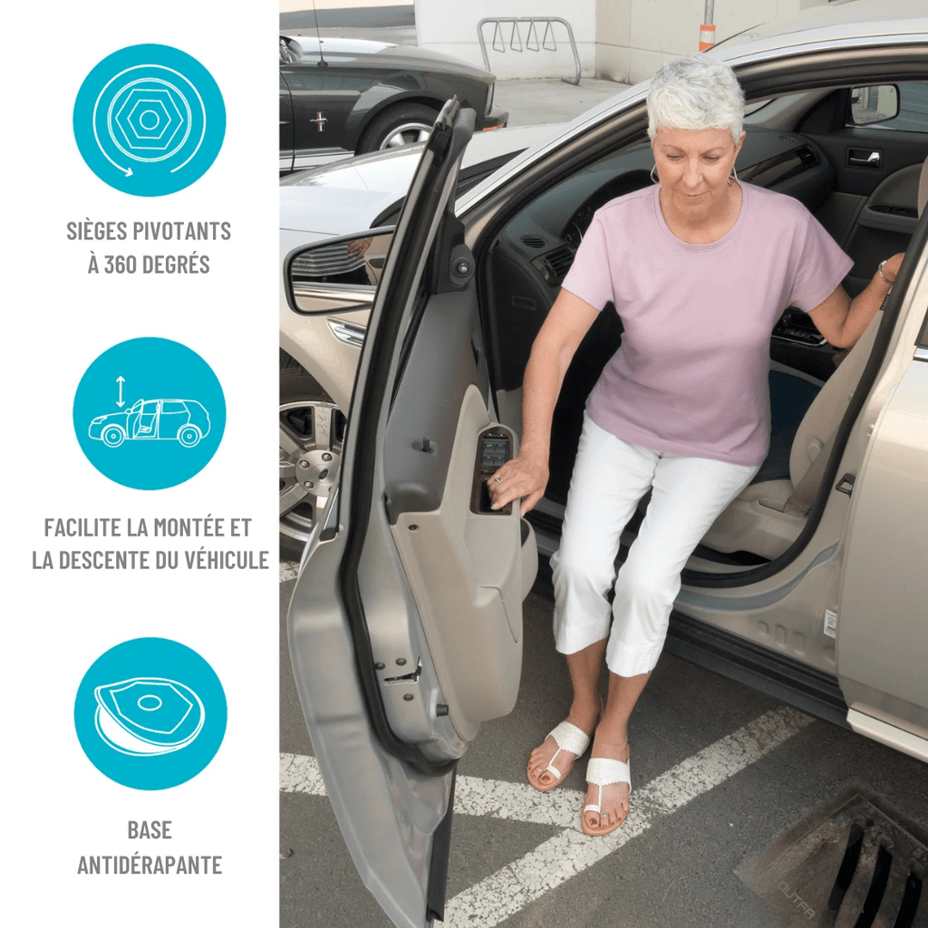 Coussin pivotant 360° pour voiture — Entrée et sortie sans effort - Astuvita