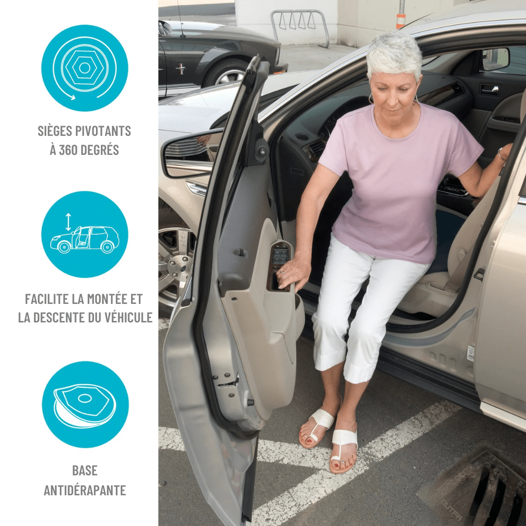 Coussin pivotant 360° pour voiture — Entrée et sortie sans effort - Astuvita