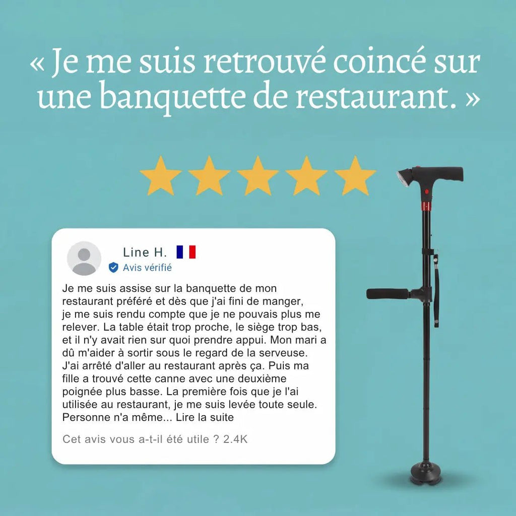 La canne qui aide à vous lever seul et marcher sans peur de tomber - Astuvita